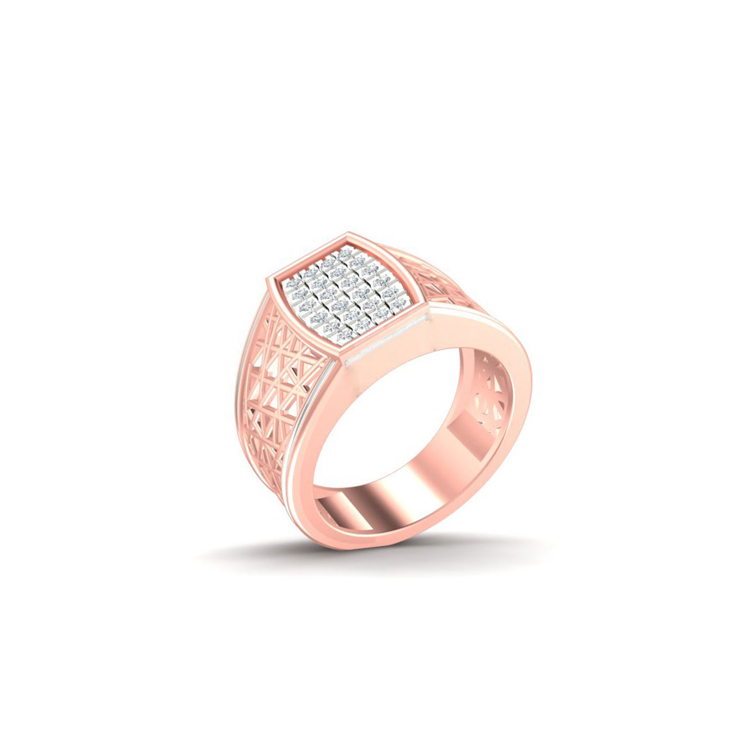 Men's Diamond Ring 1/3 ct tw Round 10K Rose Gold | Jared