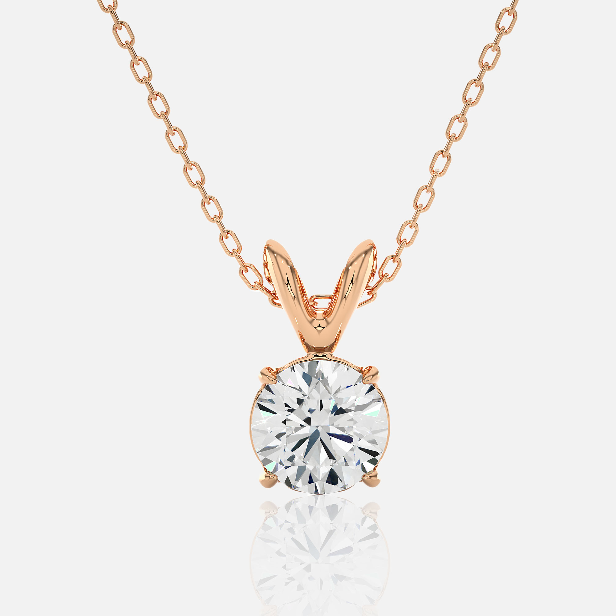 1/2 CT. Diamond Solitaire Pendant in 10K White Gold | Zales