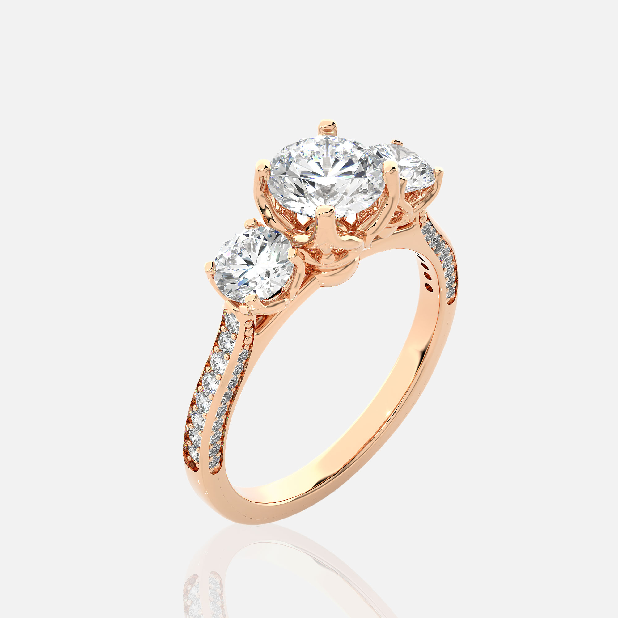 Wave Diamond Solitaire Ring | Fiona Diamonds