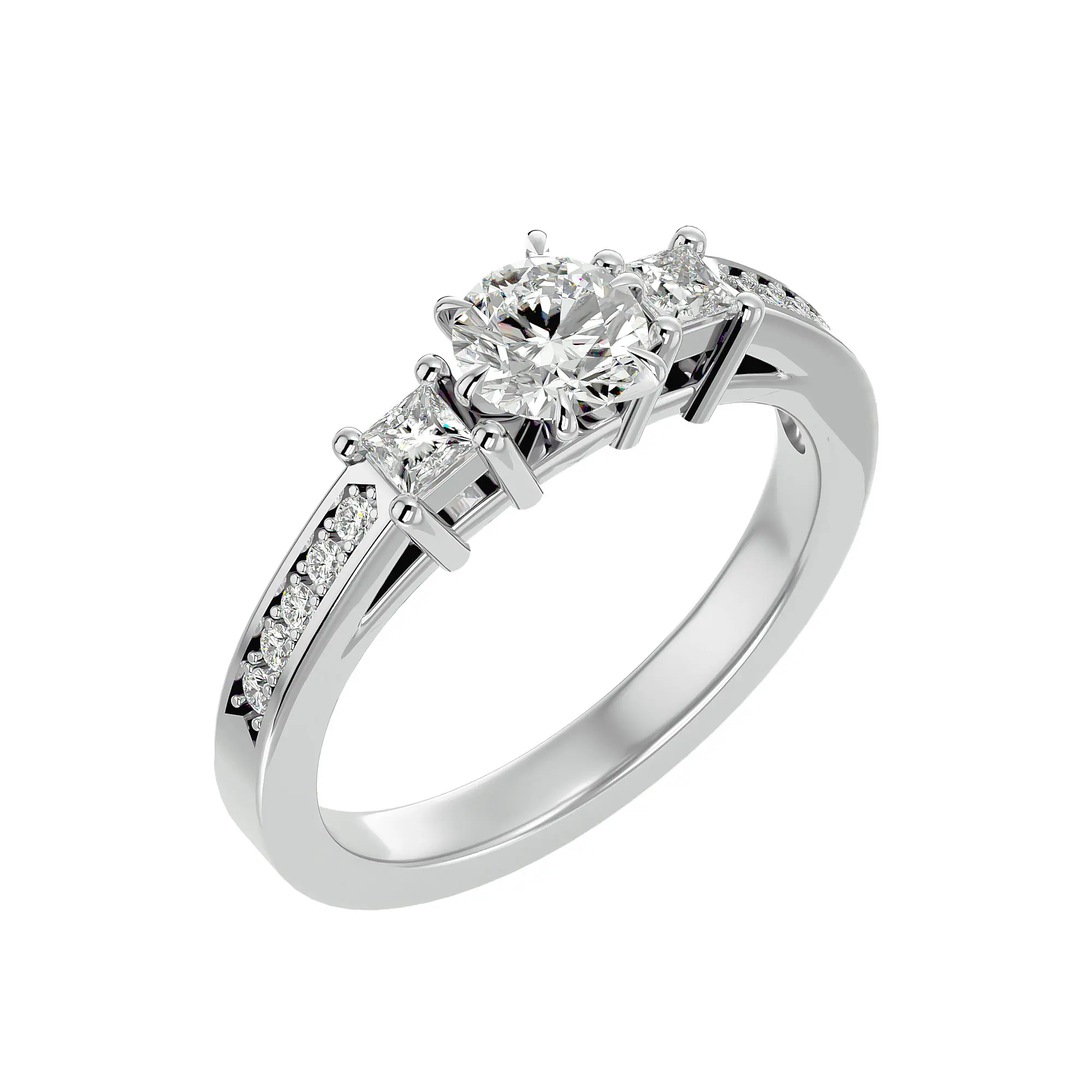 Unique, Vintage Inspired Design, Emerald Cut Engagement Ring + Wedding